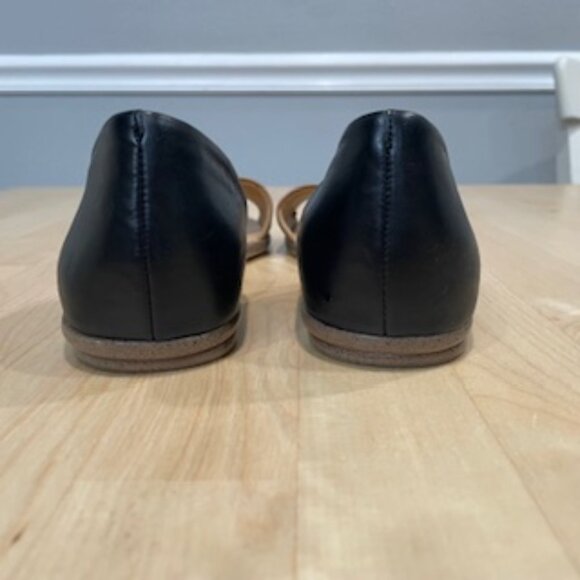 J. Crew Morgan Leather Peep Toe Flats - Picture 6 of 10